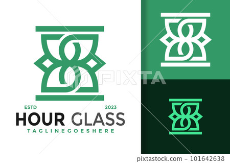 Nature Hourglass logo vector icon illustration 101642638