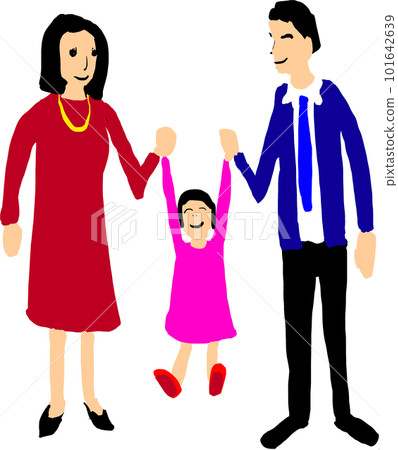 Hand holding family Hand holding family 101642639