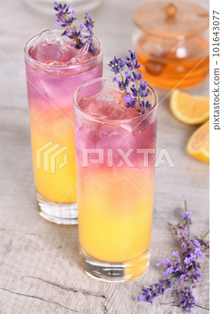 Limoncello liqueur cocktail 101643077