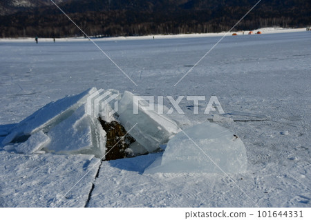 How the stump emerges from the ice How the stump emerges from the ice 101644331