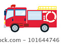 Cute illustration of a fire truck (vector illustration) 101644746