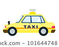 Cute illustration of a yellow taxi (vector illustration) 101644748