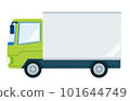 Cute illustration of a green truck (vector illustration) 101644749