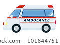 Cute illustration of an ambulance (vector illustration) 101644751