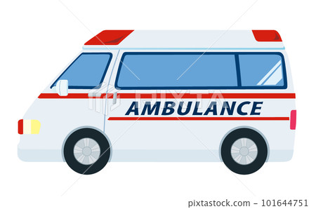 Cute illustration of an ambulance (vector illustration) 101644751