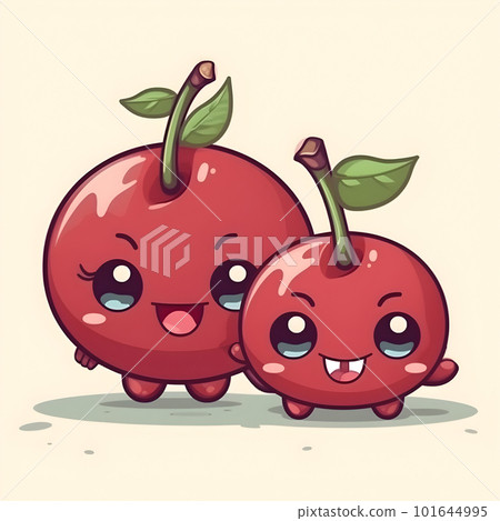 Small cherries cute kawaii cartoon character Small cherries cute kawaii cartoon character 101644995