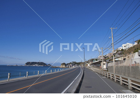 [Kamakura City] Scenery along the Shichirihama coast 101645010