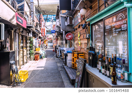 三軒茶屋站旁邊的酒吧區“三茶三房街”(三軒茶屋三角區)等的街景 三軒茶屋站旁邊的酒吧區“三茶三房街”(三軒茶屋三角區)等的街景 101645488