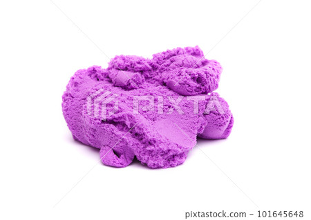 Close-up of a photo of kinetic sand on a white background Close-up of a photo of kinetic sand on a white background 101645648