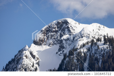 Sky Pilot Mountain covered in Snow. Canadian Landscape Nature Background 101645722