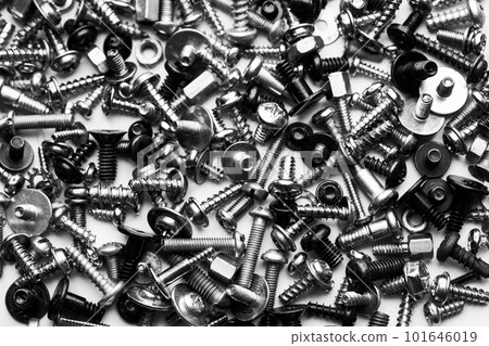 close up assortment many different bolts and screws 101646019