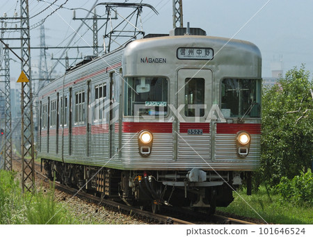 Nagano Electric Railway Nagano Line Suzaka - Kitasuzaka 3500 series N22 formation Nagano Electric Railway Nagano Line Suzaka - Kitasuzaka 3500 series N22 formation 101646524