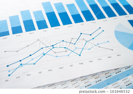 chart or graph paper. Financial, account, statistics and business data concept. 101646532