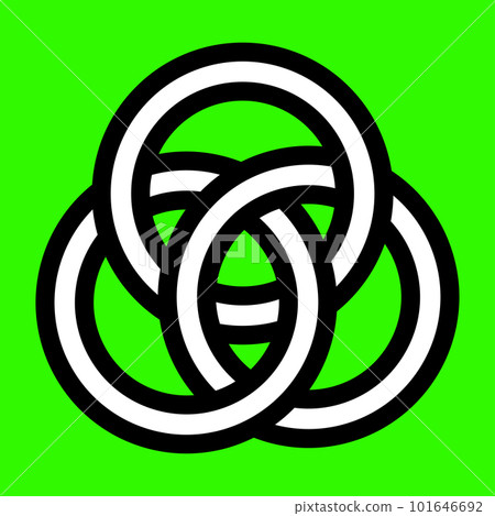 Symbol mark with three overlapping circles 101646692