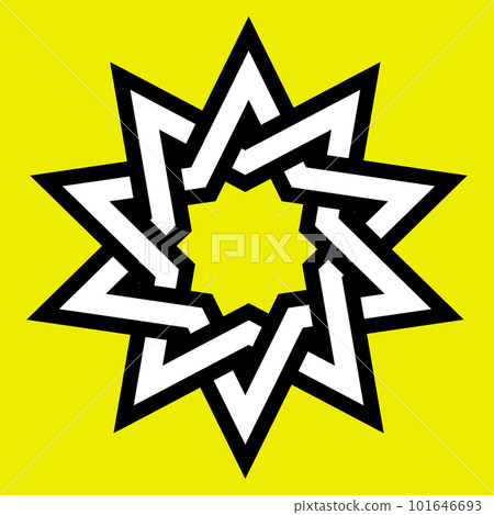 Symbol mark with two intertwined stars 101646693