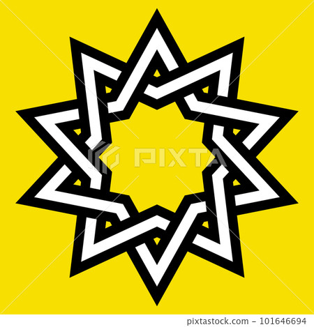 Symbol mark with two intertwined stars 101646694