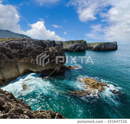 Bay of Biscay rocky coast, Spain. Bay of Biscay rocky coast, Spain. 101647338