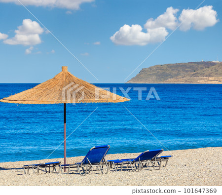 Summer morning beach (Albania). Summer morning beach (Albania). 101647369