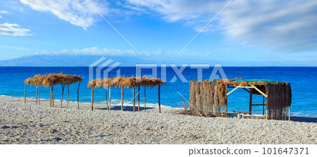 Summer morning Pulebardha beach (Albania). Summer morning Pulebardha beach (Albania). 101647371
