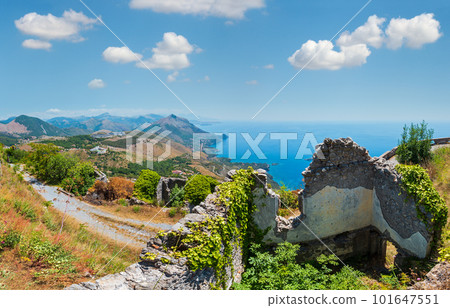 Summer Tyrrhenian sea coast, Maratea, Italy 101647551
