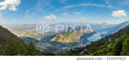 Bay of Kotor summer morning view, Montenegro Bay of Kotor summer morning view, Montenegro 101647622