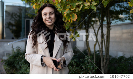 young adult woman student in university training park 101647702