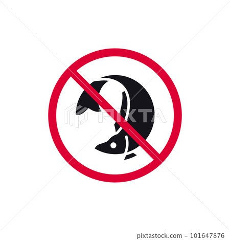 No fishing prohibited sign, forbidden modern round sticker, vector illustration No fishing prohibited sign, forbidden modern round sticker, vector illustration 101647876