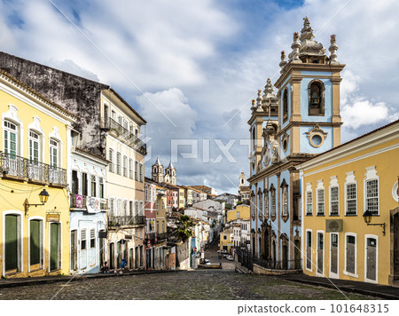 The Church of Our Lady of the Rosary of the Blacks in Pelourinho Salvador da Bahia, Brazil. 101648315