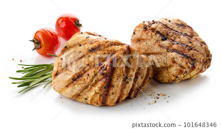 freshly grilled pork fillet steaks freshly grilled pork fillet steaks 101648346