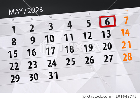 Calendar 2023, deadline, day, month, page, organizer, date, May, saturday, number 6 Calendar 2023, deadline, day, month, page, organizer, date, May, saturday, number 6 101648775