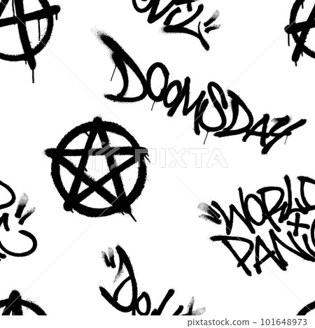Graffiti spray paint seamless pattern. Vector illustration. Graffiti spray paint seamless pattern. Vector illustration. 101648973
