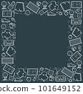 Soccer frame white outline 101649152