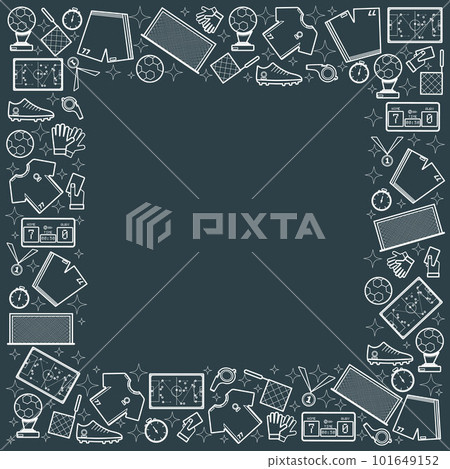 Soccer frame white outline 101649152