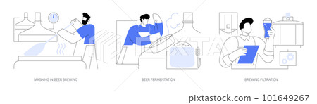Beer production abstract concept vector illustrations. Beer production abstract concept vector illustrations. 101649267