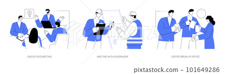 Office life abstract concept vector illustrations. 101649286