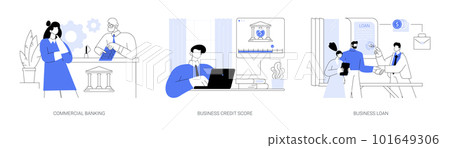 Corporate banking abstract concept vector illustrations. 101649306
