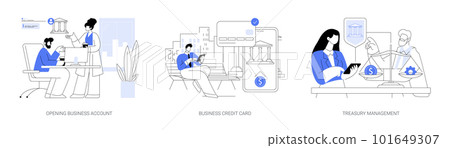 Bank services for business abstract concept vector illustrations. 101649307