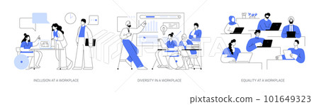 Teamwork organization abstract concept vector illustrations. Teamwork organization abstract concept vector illustrations. 101649323
