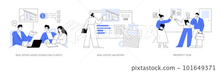 Commercial real estate firm abstract concept vector illustrations. 101649371