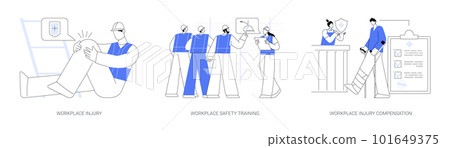 Occupational health abstract concept vector illustrations. Occupational health abstract concept vector illustrations. 101649375