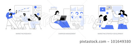 Marketing department at big company abstract concept vector illustrations. 101649380