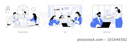 Board of directors abstract concept vector illustrations. 101649382