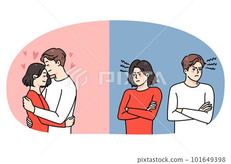 Couple fight and love relationship problems 101649398