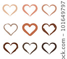 Different hearts with skin color diversity black history month vector illustration 101649797