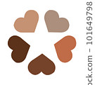 Different hearts with skin color diversity black history month vector illustration 101649798