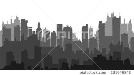 Flat Black Cityscape Silhouette city buildings set Modern Flat Black Cityscape Silhouette city buildings set Modern 101649848