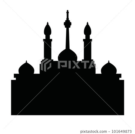 The black single silhouettes of Islamic Ramadan cityscapes background The black single silhouettes of Islamic Ramadan cityscapes background 101649873