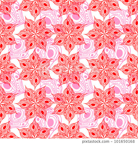 seamless pattern of abstract pink-red graphic elements on a white background, texture, design seamless pattern of abstract pink-red graphic elements on a white background, texture, design 101650168