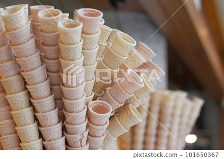stack of waffle con displaying . stack of waffle con displaying . 101650367