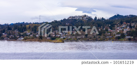 Homes on the Pacific Ocean Coast. 101651219